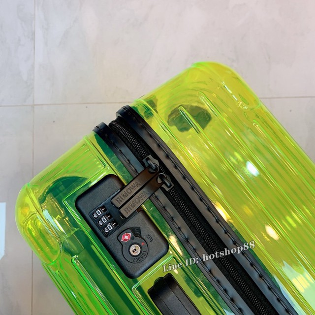 RIMOWA行李箱全新限量版四輪拉杆箱 日默瓦RIMOWA Essential Neon霓虹系列登機箱 089E青檸綠 gdx1432